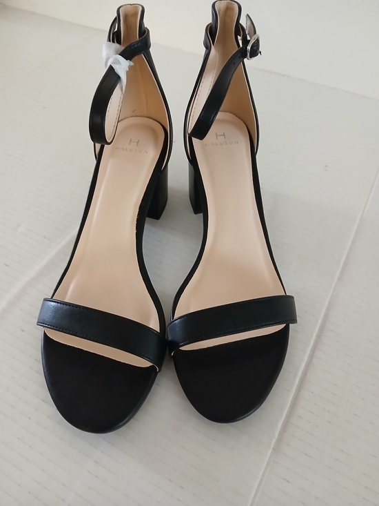 Halston Heritage Shoes - Halston Heritage Size 9 Black Ankle-Strap Block Heel Sandals $45